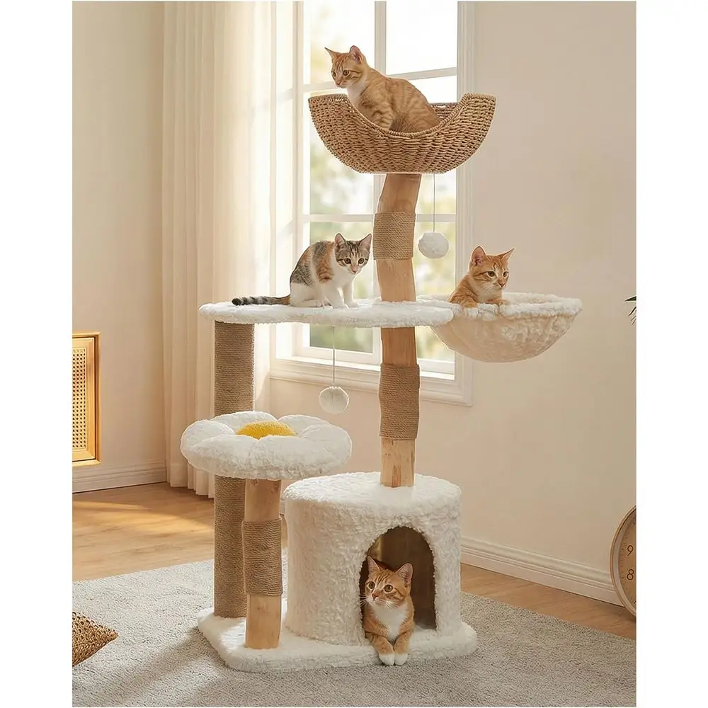 Cat Scratching Post - Torre para Gatos de Madera Maciza