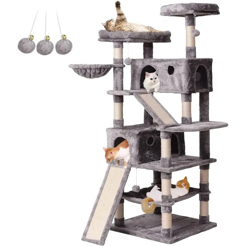Cat Scratching Post - Árbol rascador multinivel 70.1 con poste