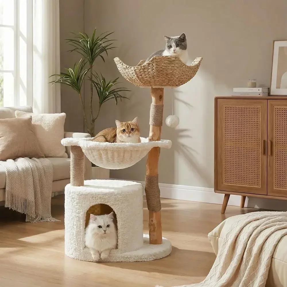 Cat Scratching Post - Árbol para Gatos Grande y Acogedor