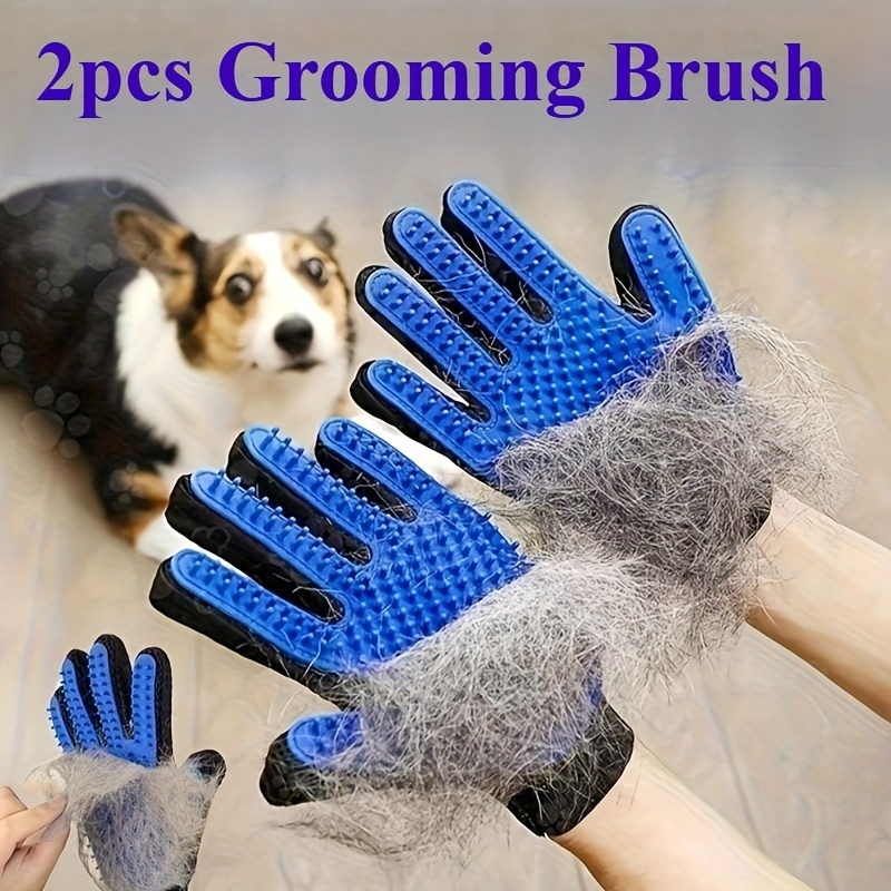 Pet Supplies Grooming - 2 Guantes de Aseo para Mascotas,