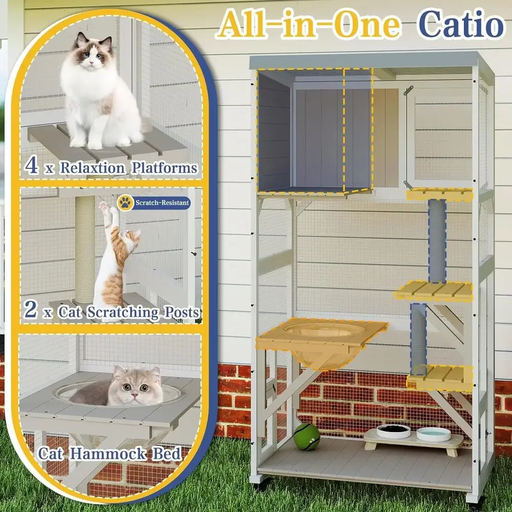 Recinto Exterior para Gatos co - Cat Scratching Post reseña y precio