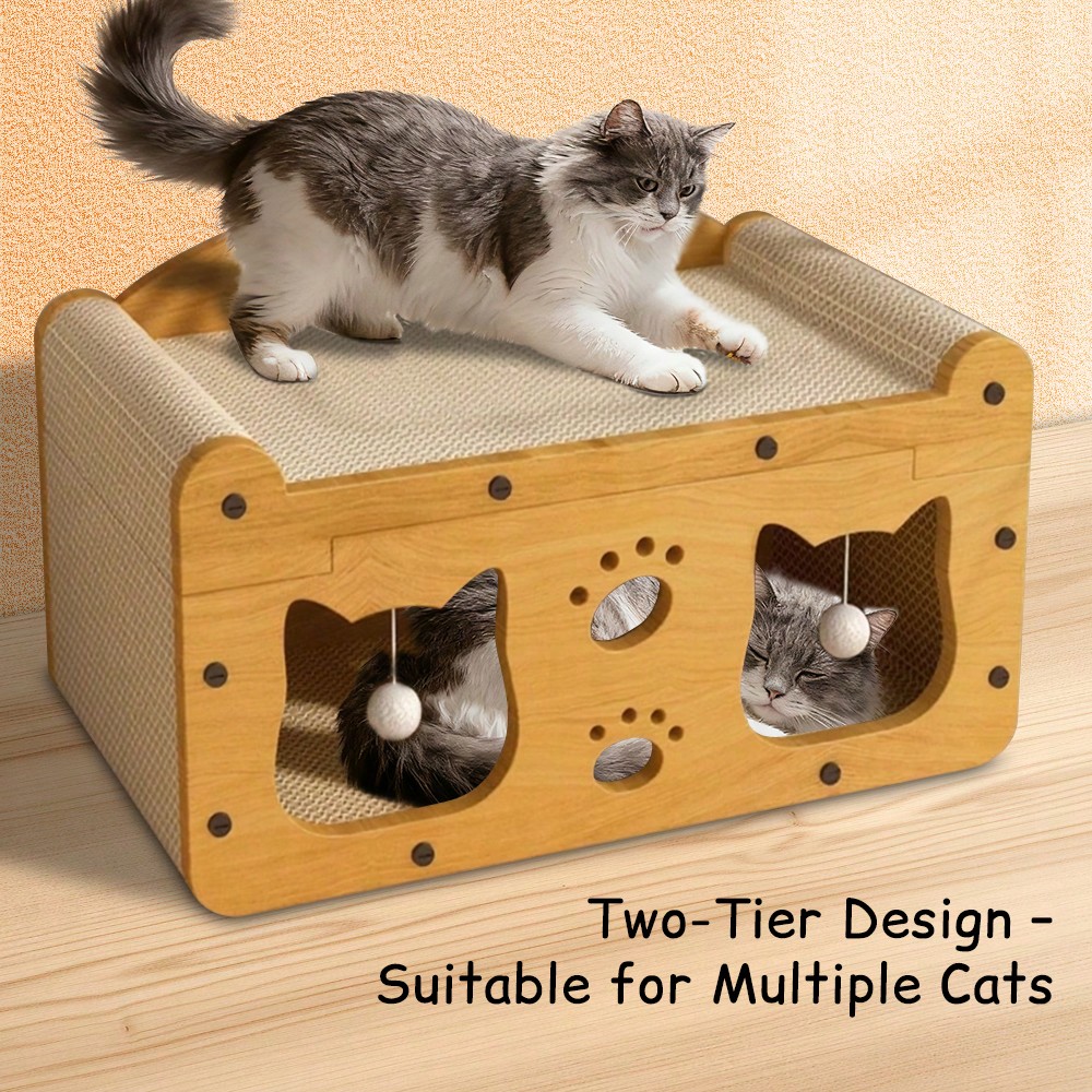 Rascador de lujo de doble nive - Cat Scratching Post reseña y precio