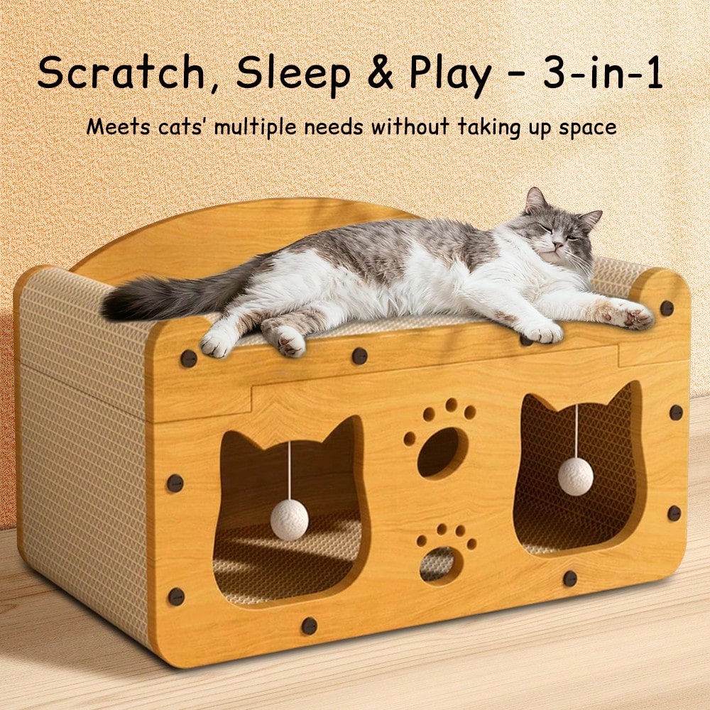 Rascador de lujo de doble nive - Cat Scratching Post reseña y precio