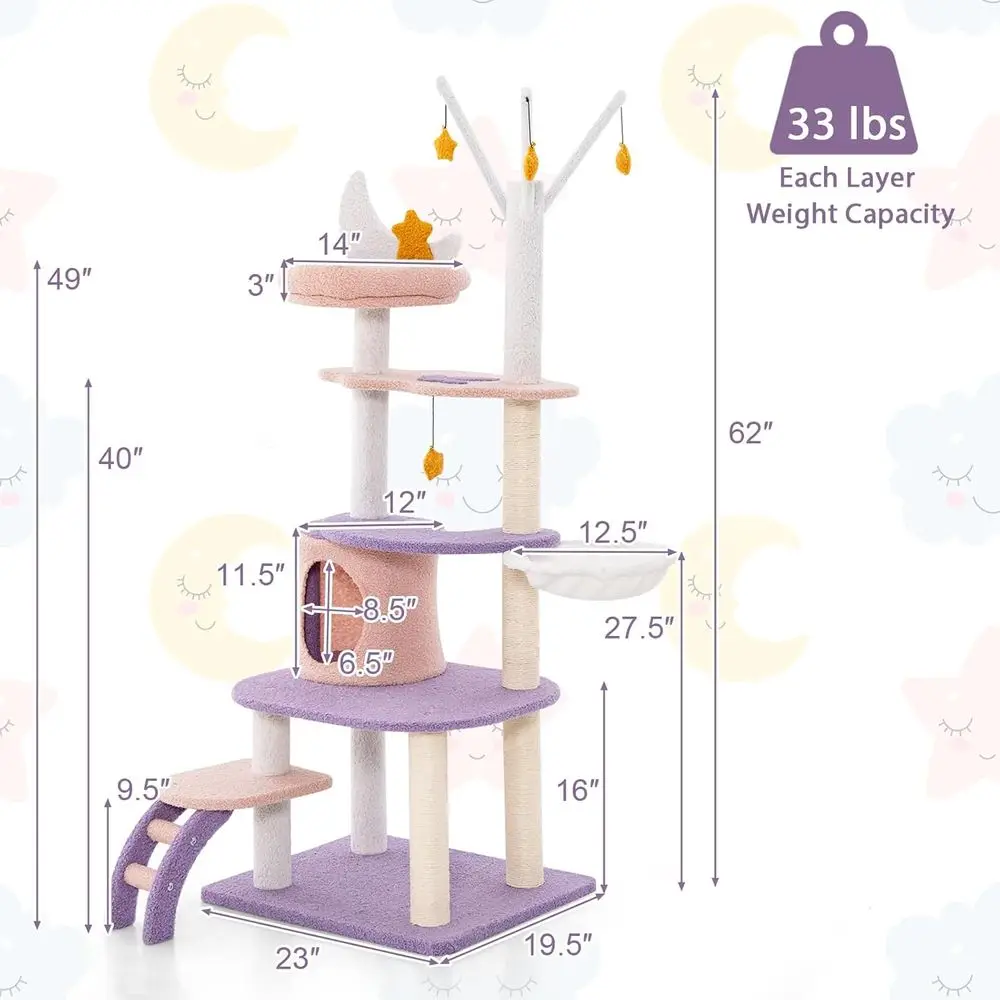Torre para Gatos de 62 Pulgada - Cat Scratching Post reseña y precio